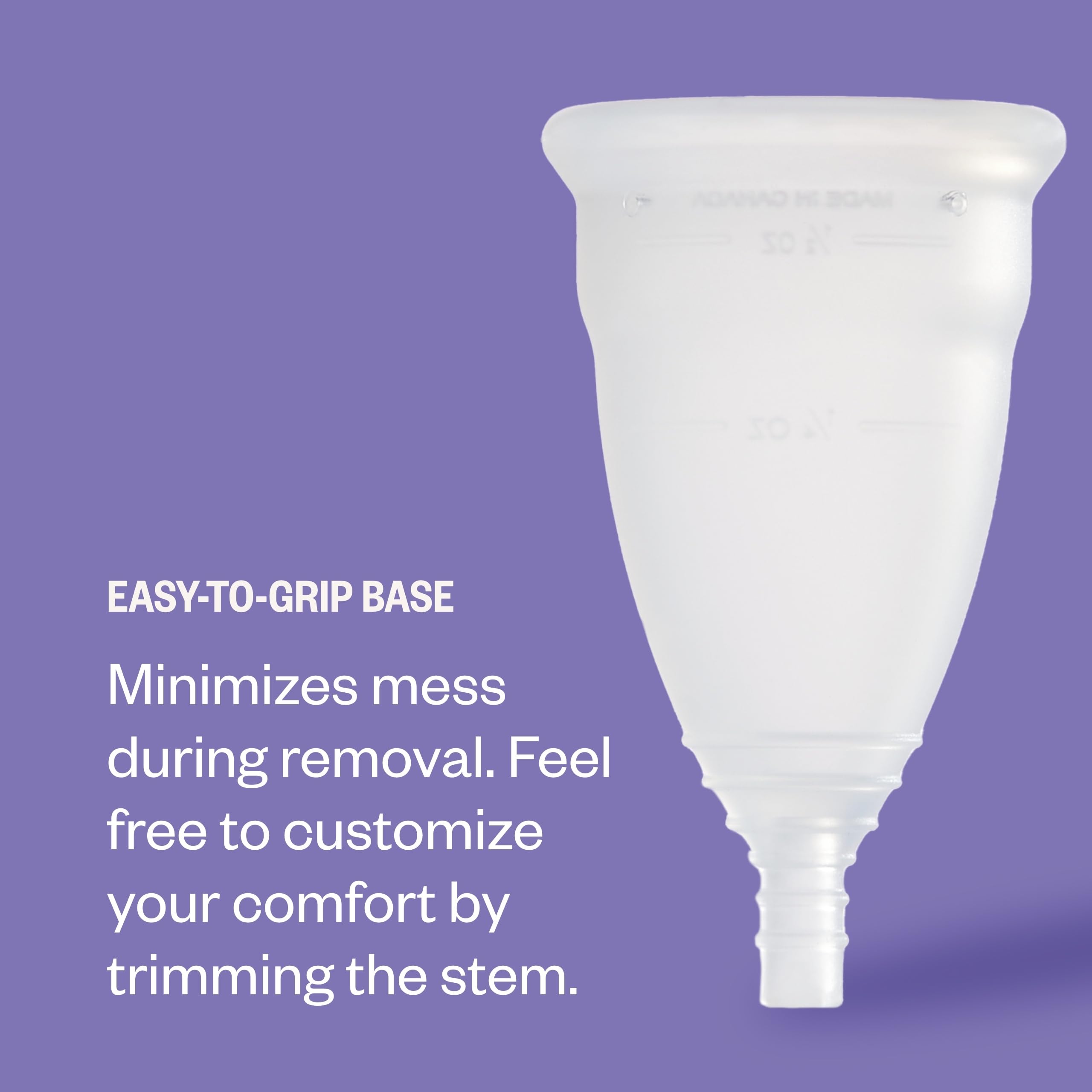 DIVA Cup Model 0 ergonomic design supports first-time users with comfort.