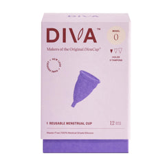 DIVA Cup Model 0 silicone cup close-up highlights durable, medical-grade material for reliable use.
