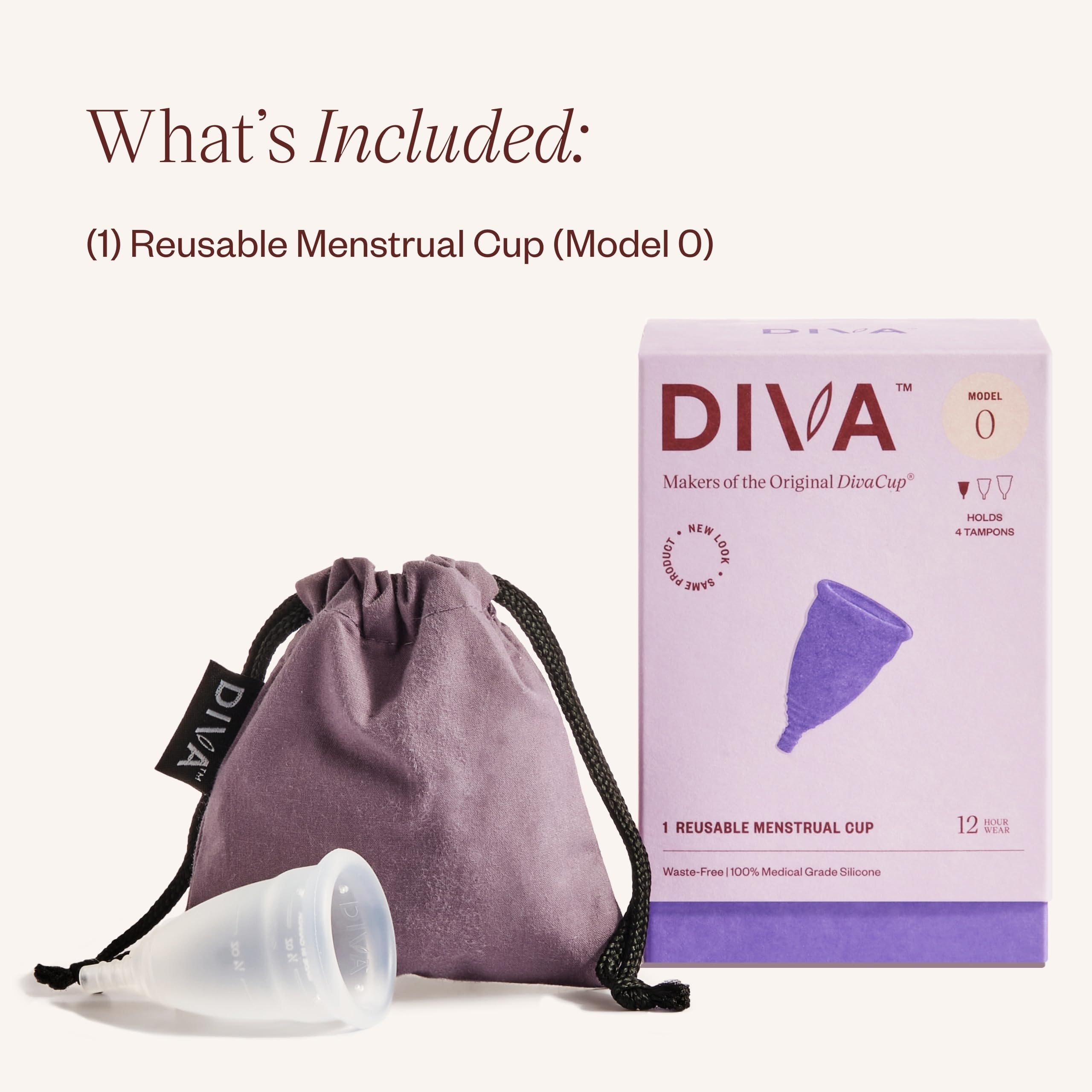 DIVA Cup Model 0 demonstrates slim-canal fit for comfortable first-time use.