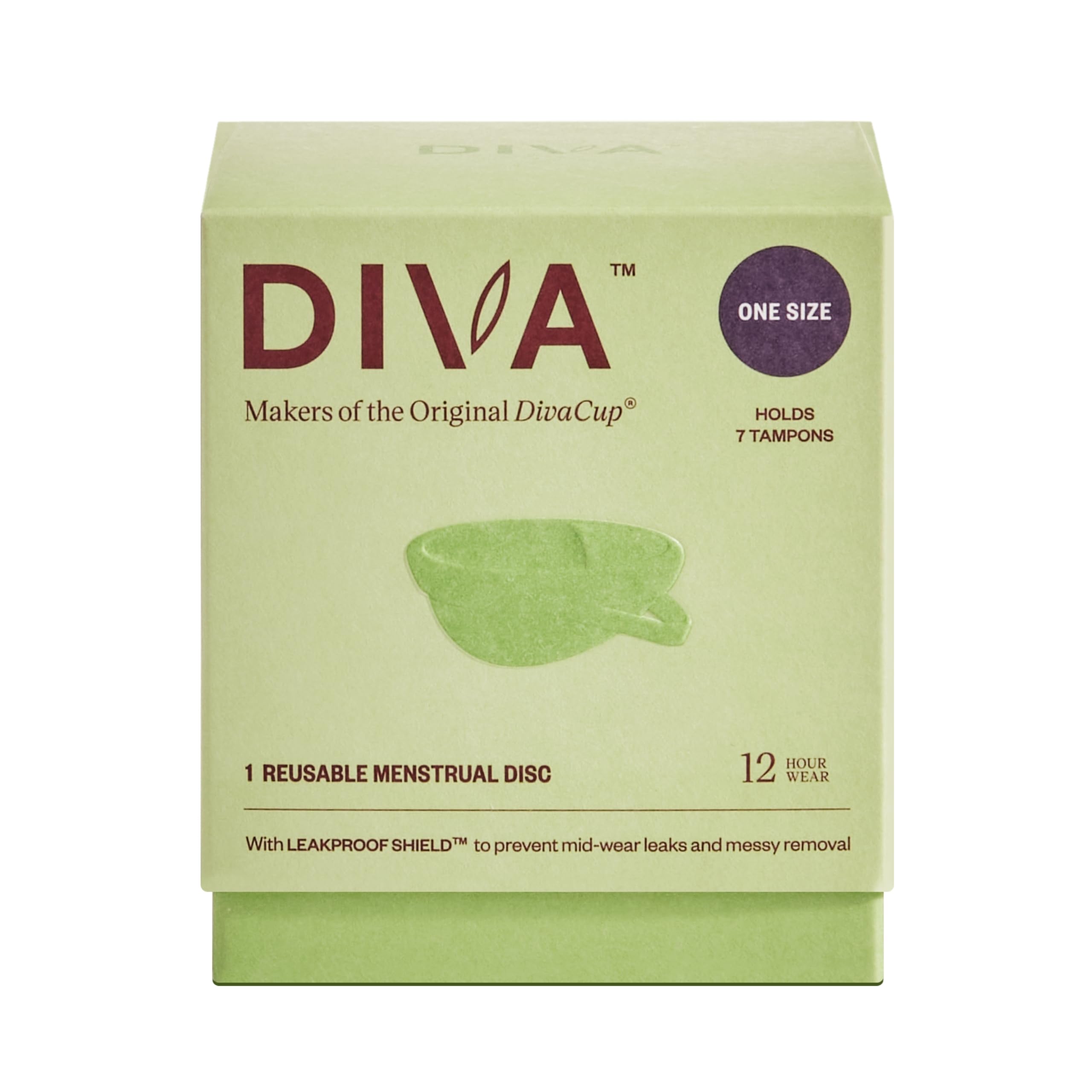 DivaDisc packaging highlights eco-friendly, reusable protection from DivaCup.