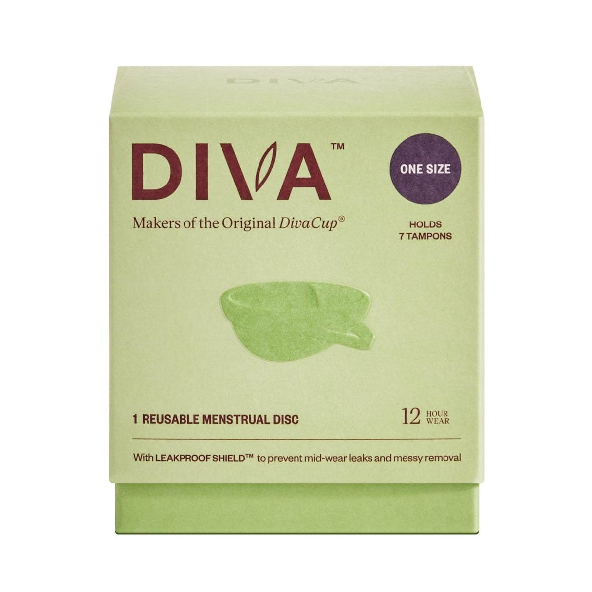 DivaDisc packaging highlights eco-friendly, reusable protection from DivaCup.
