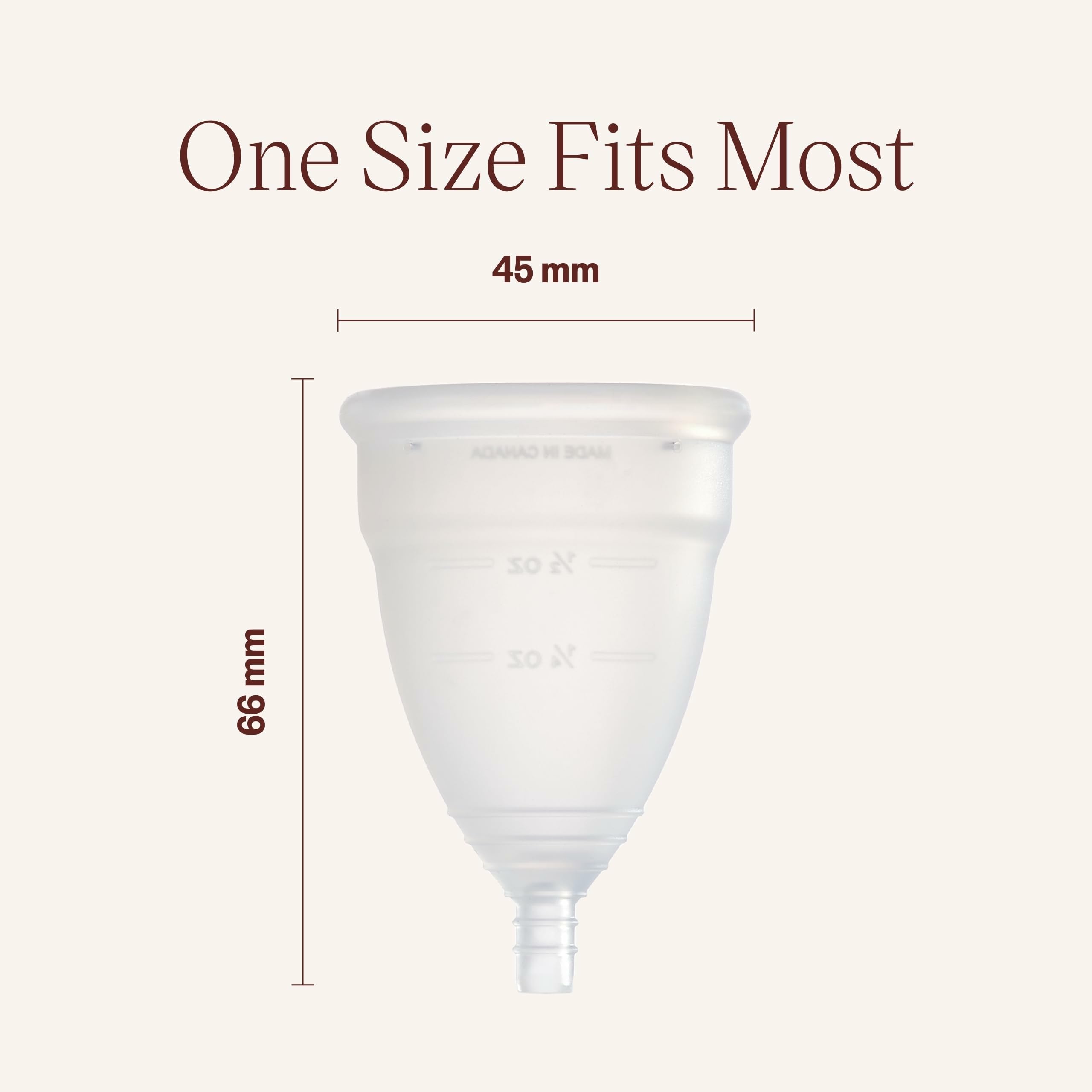 DivaCup Model 2 plastic-free and dye-free design supports eco-friendly use.