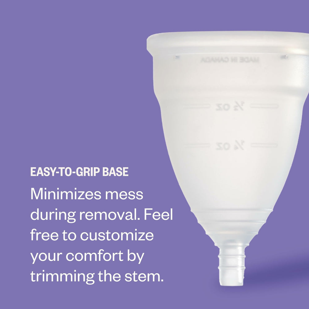 DivaCup Model 2 displays visible flow lines to help track your period.