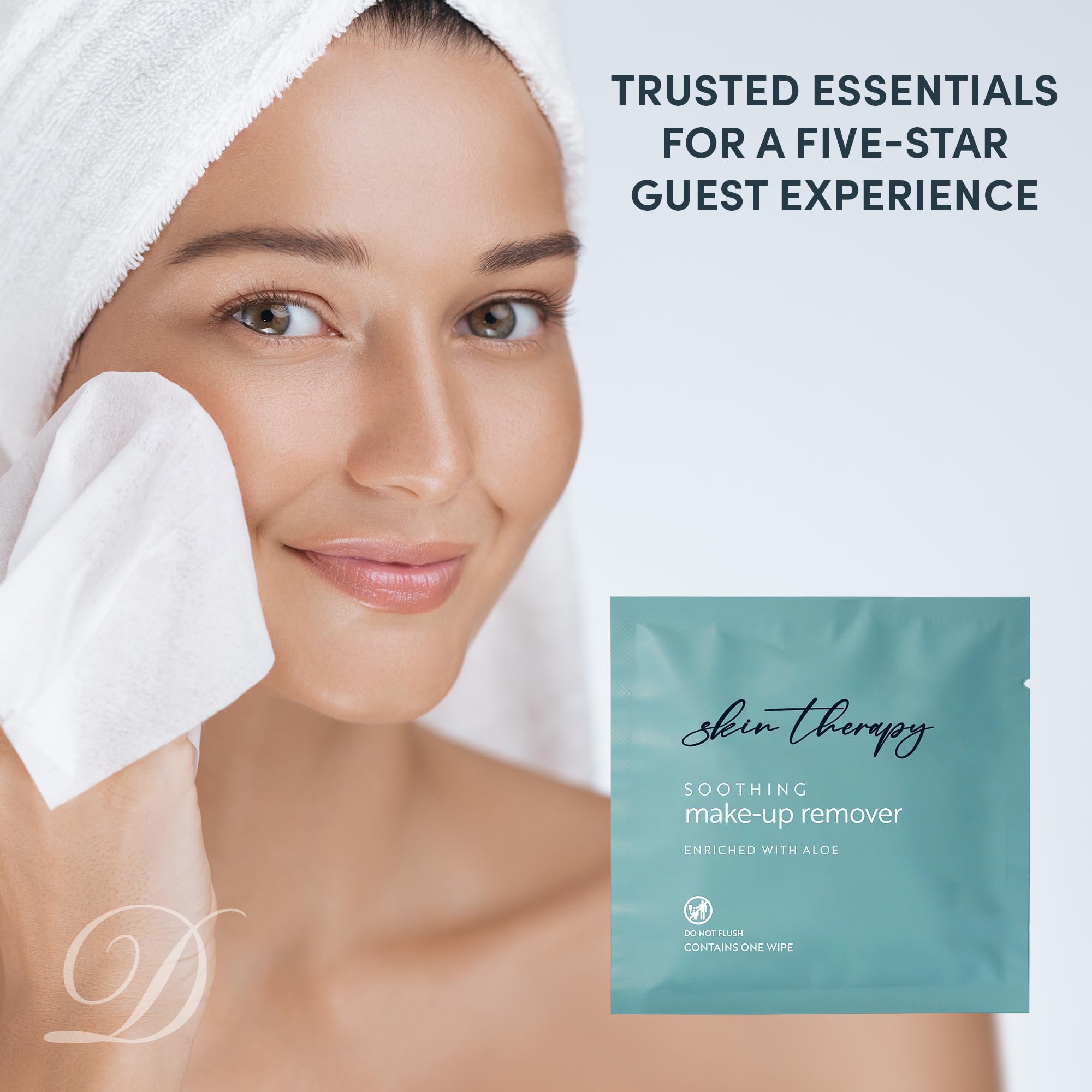 Diversified Hospitality Wipes in packaging, hotel stay essential for quick refresh