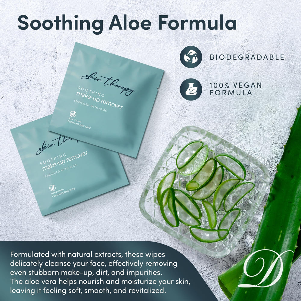 Diversified Hospitality Aloe Vera wipes travel-size pack, perfect for guest stays