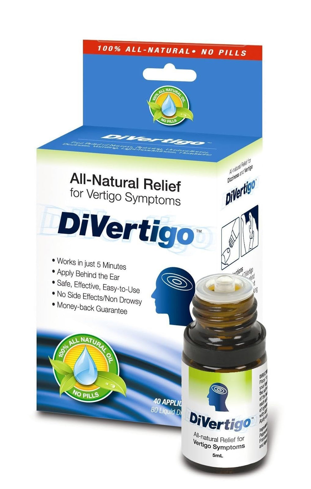 DiVertigo bottle beside a calm morning routine setup suggesting daily use.
