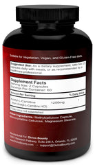 Two capsules per serving providing 1200mg Acetyl L-Carnitine
