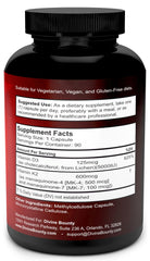 Close-up of capsules representing MK-4, MK-7 and Vitamin D3 in the Divine Bounty formula