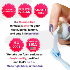 Made in USA safe formula badge and packaging