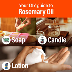 DIY candle and soap making with rosemary essential oil