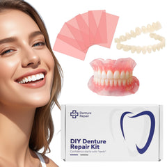 DIY Denture Kit - top teeth with moldable denture components