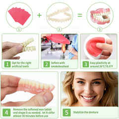 Reusable denture kit with universal sizing