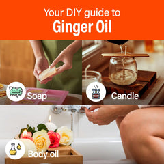 DIY project using ginger essential oil for candles and soaps