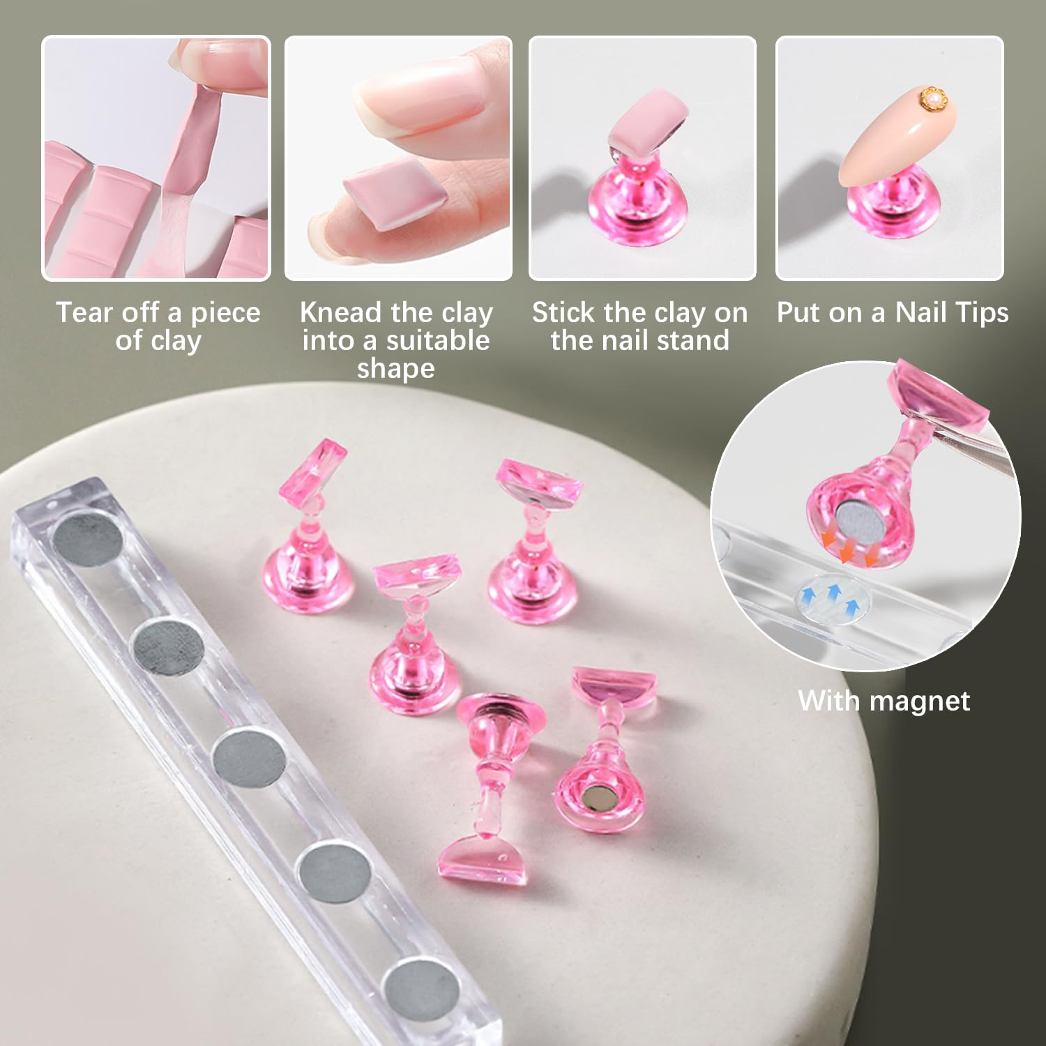 DIYCICO nail art dotting tools enable consistent decorative patterns.