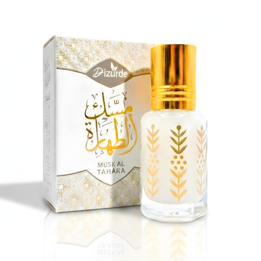 Dizurde Musk Al Tahara bottle-pour for quick on-the-go application.