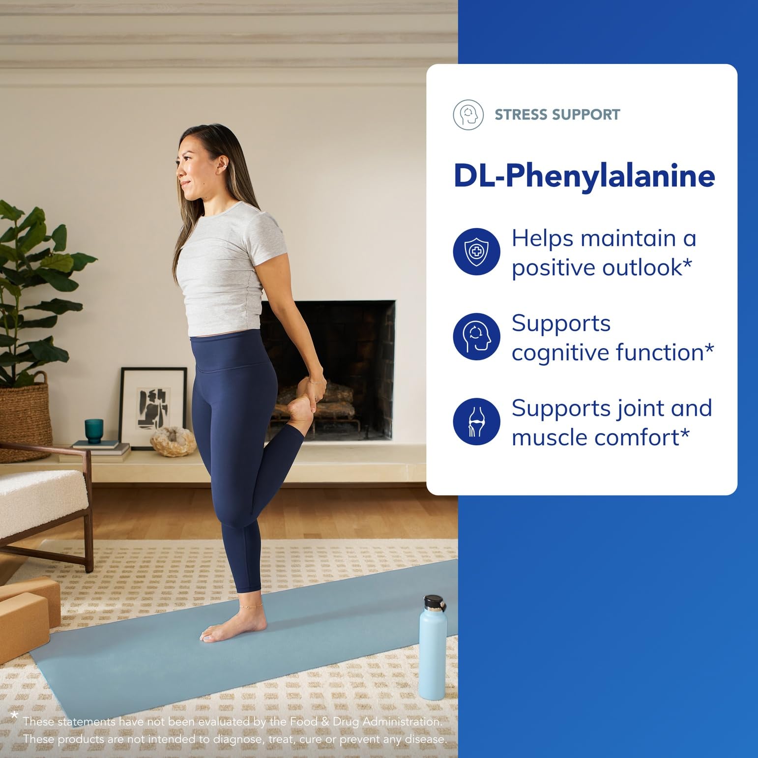 Graphic highlighting memory and focus benefits of DL-Phenylalanine