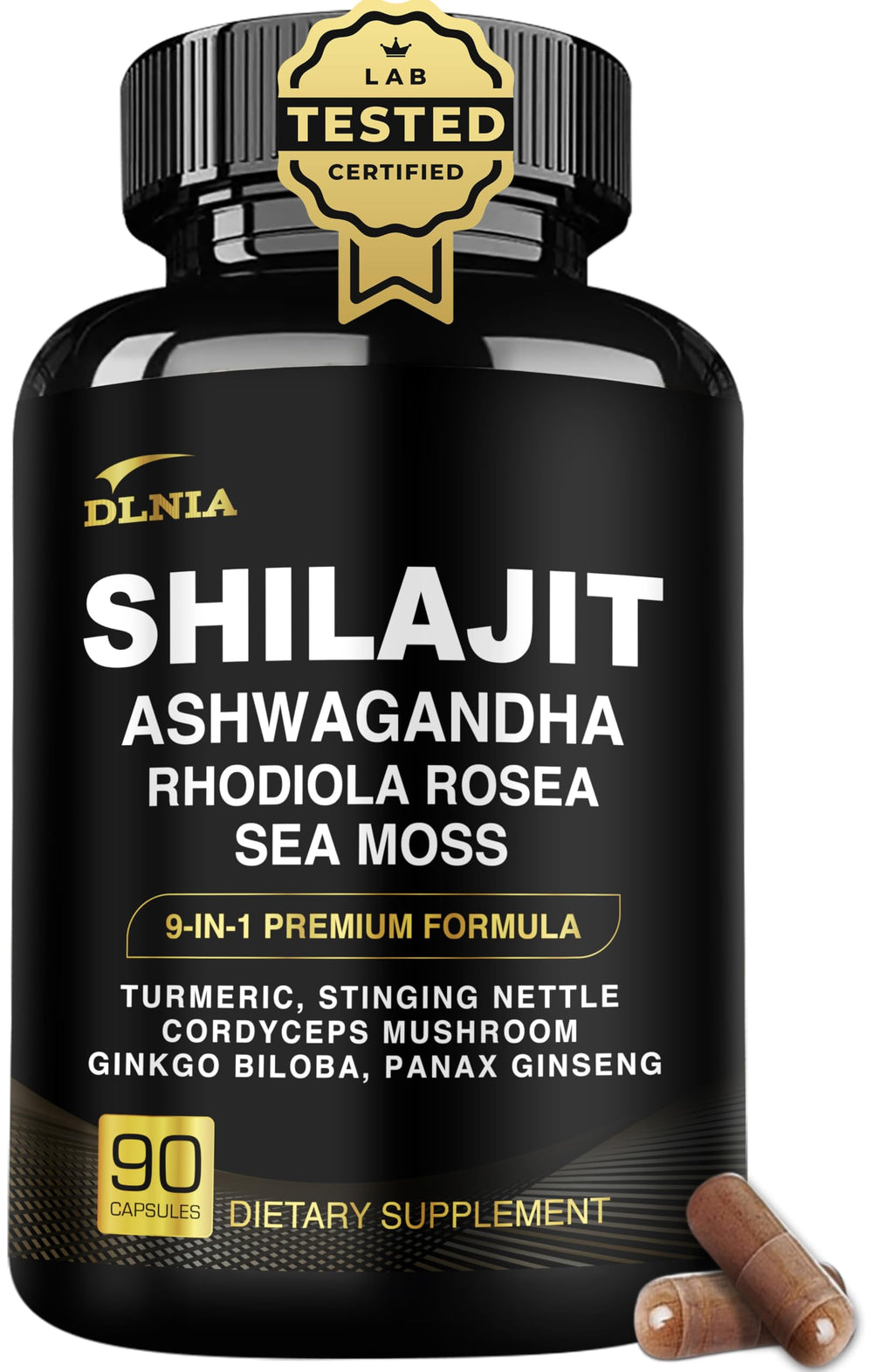 DLNIA Shilajit 9-in-1 Capsules hero image