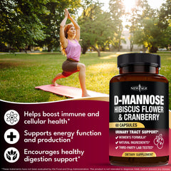 Graphic showing 1000mg D-Mannose per serving