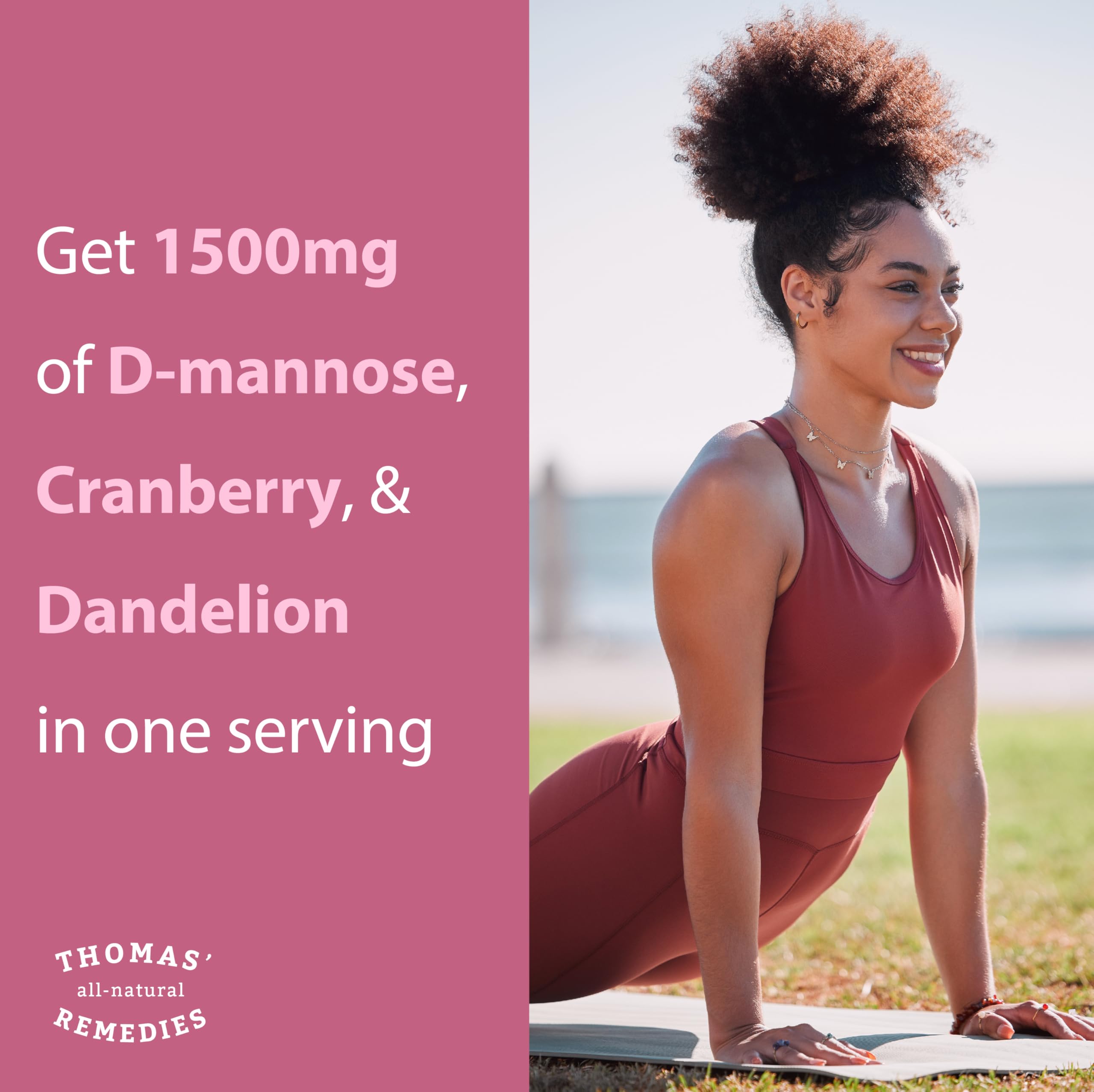 Vegan, Non-GMO D-Mannose with Cranberry and Dandelion
