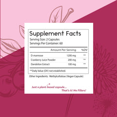 Urinary tract health supplement imagery