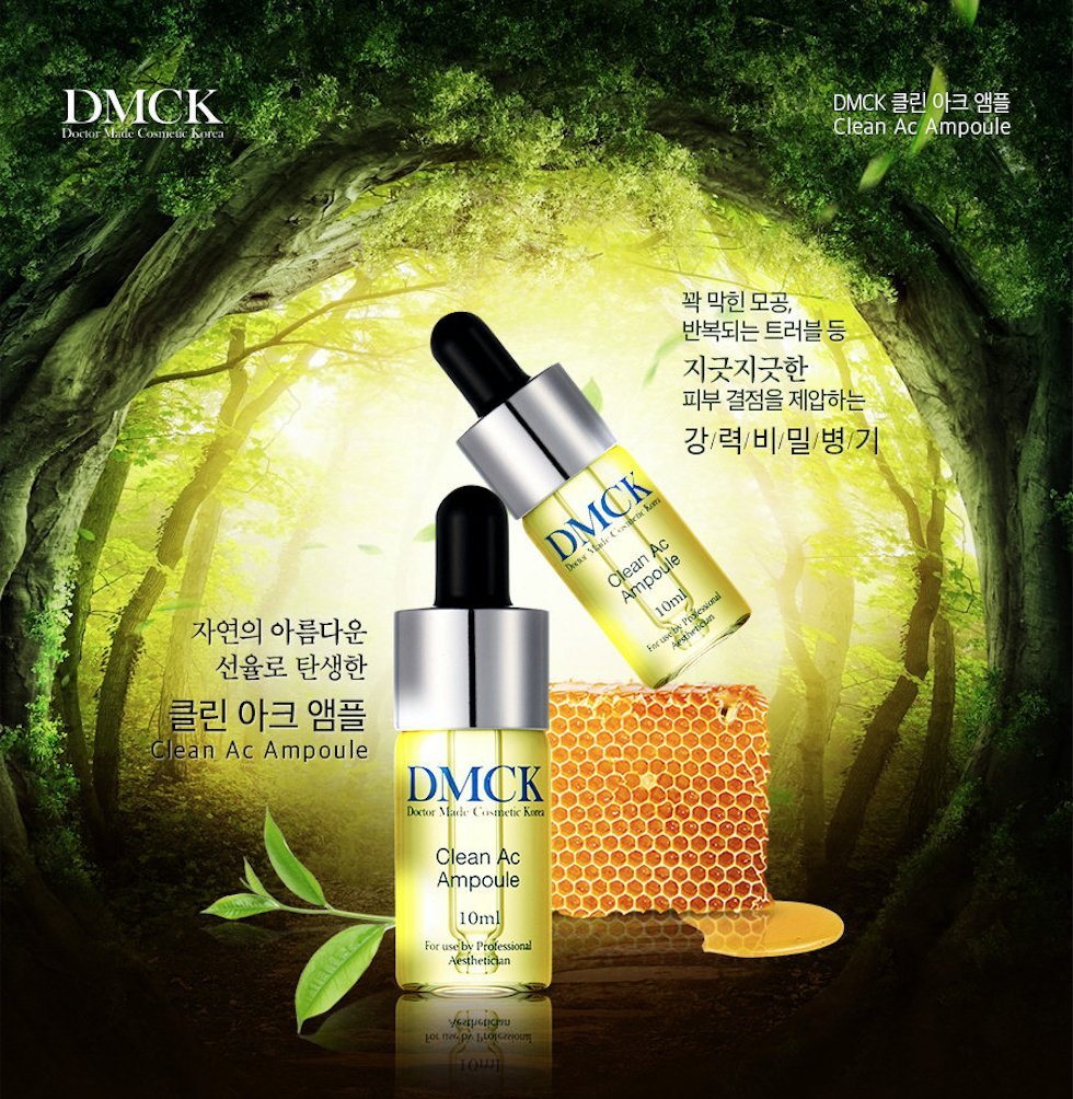 DMCK Concentrated Clean Ac Ampoule 10ml bottle close-up