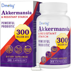 Dmeisy Akkermansia bottle front view promoting gut lining support