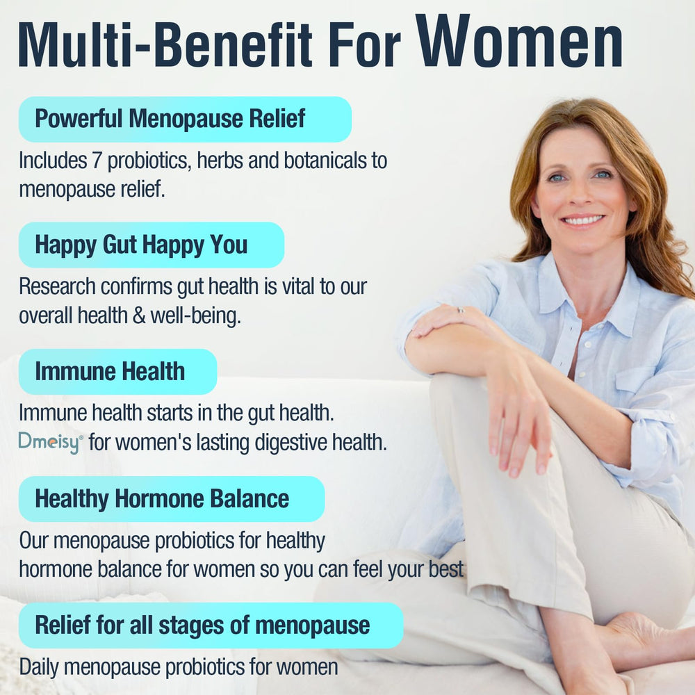 Dmeisy ingredient blend collection featuring seven probiotic strains and herbs.