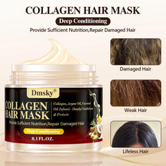 Wrapping hair with towel after mask for enhanced absorption.