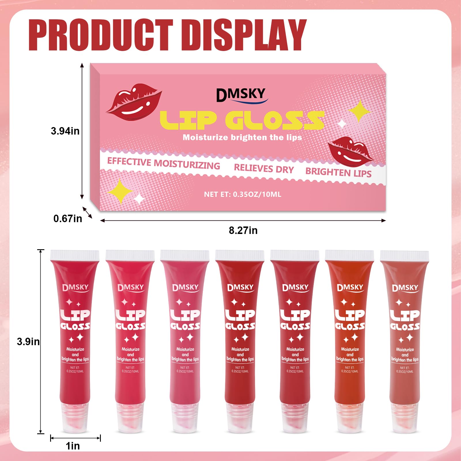 Dmsky Versatile Lip Gloss Collection complements any outfit or occasion with high shine.