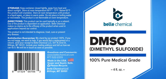 Illustration showing DMSO used as a solvent