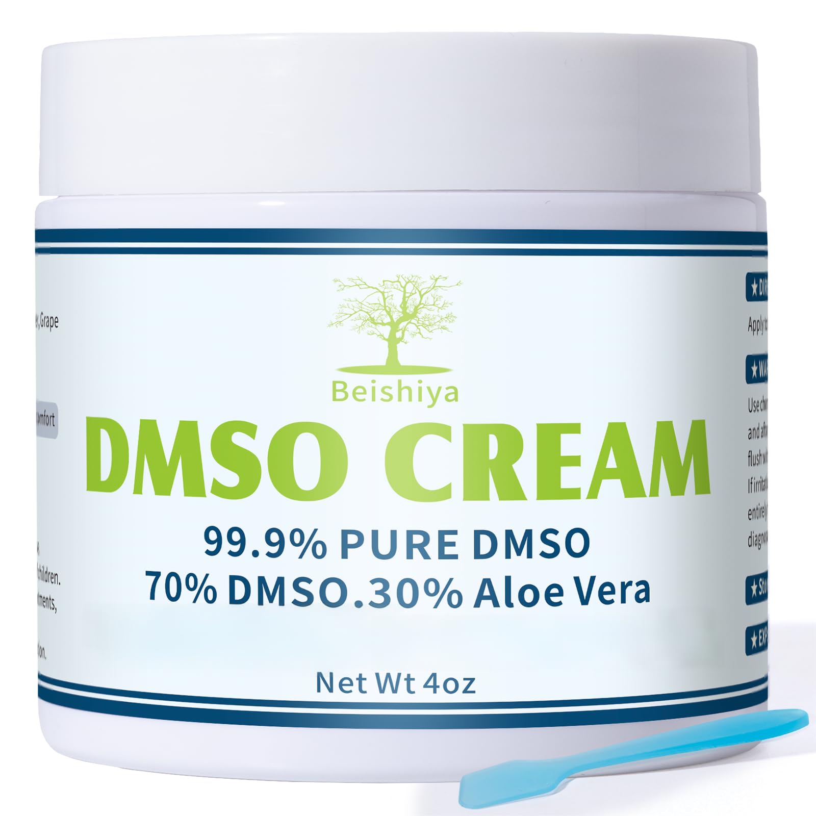4 oz bottle of DMSO Cream with 99.9% DMSO and Aloe Vera