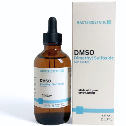 Front view of DMSO 4 fl oz bottle