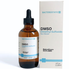 Front view of DMSO 4 fl oz bottle