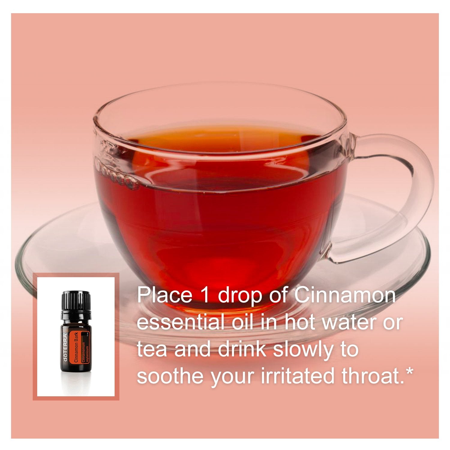 DoTERRA cinnamon oil packaging and bottle