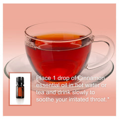 DoTERRA cinnamon oil packaging and bottle