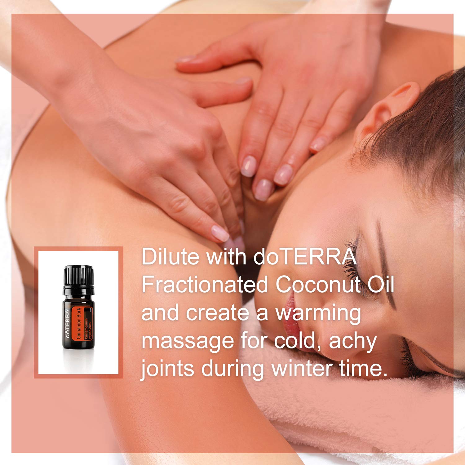 Cinnamon essential oil bottle with dropper cap