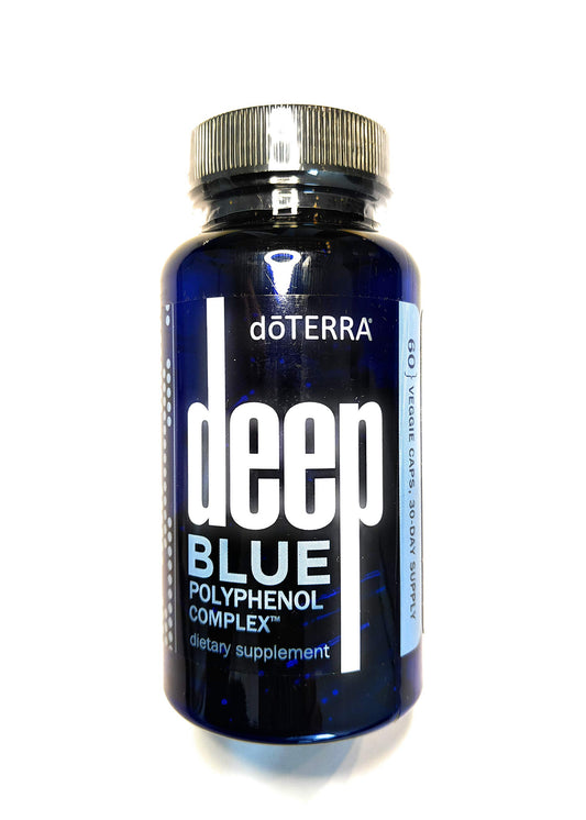 Bottle of doTERRA Deep Blue Polyphenol Complex 60 Vegetarian Capsules