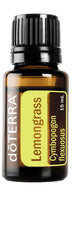 Front view of doTERRA Lemongrass essential oil 15 mL bottle