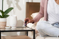 Close-up of doTERRA Lavender 15 ml bottle label