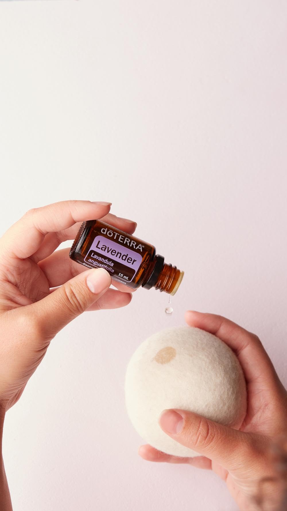 Lavender essential oil with dropper