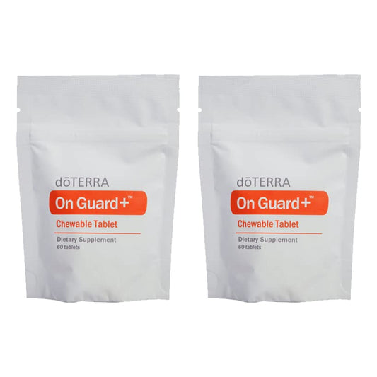 Bottle of doTERRA On Guard+ Chewable Tablets – 2 Pack, vegan immune support