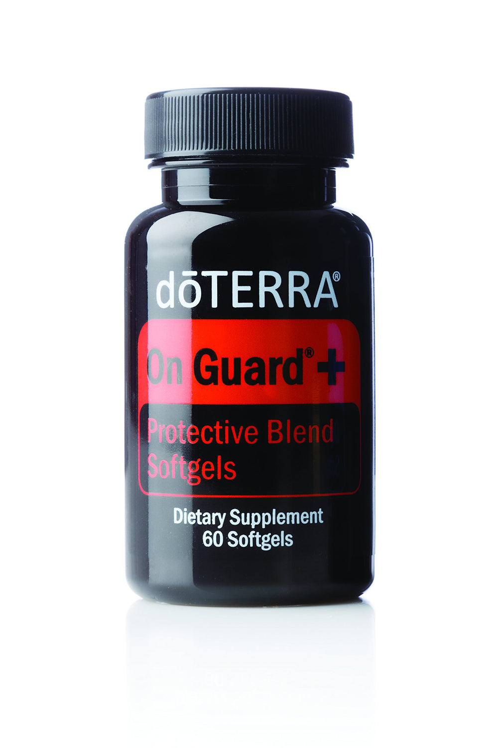 DoTERRA On Guard+ Softgels bottle and label