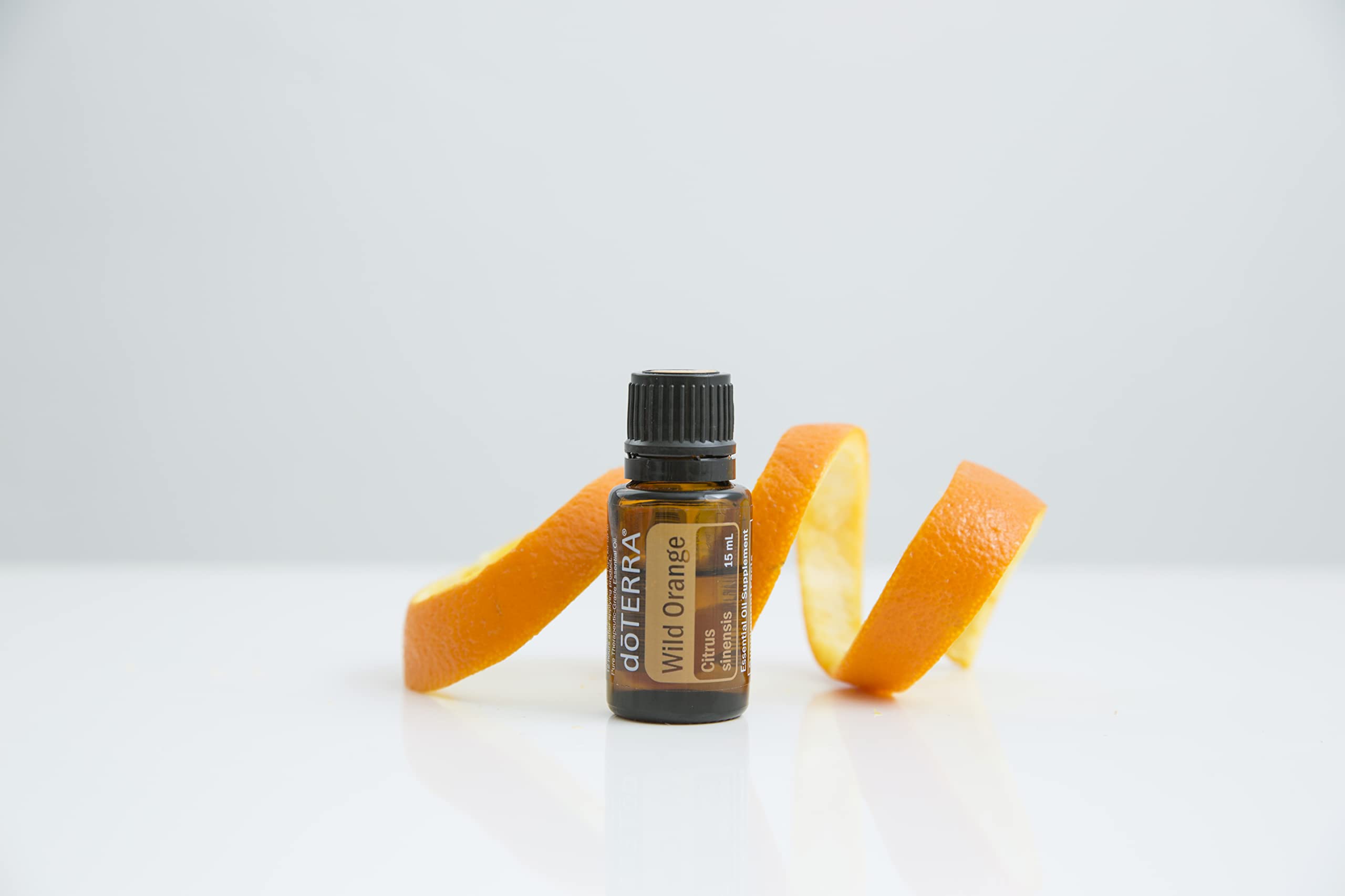 doTERRA Wild Orange 15 mL bottle with label close-up