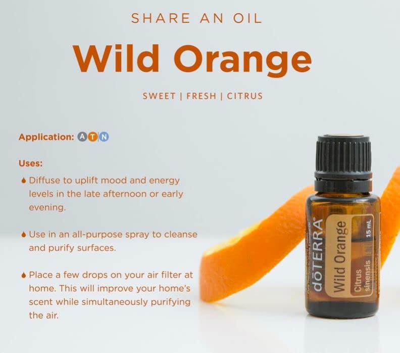 Fresh oranges and doTERRA Wild Orange bottle