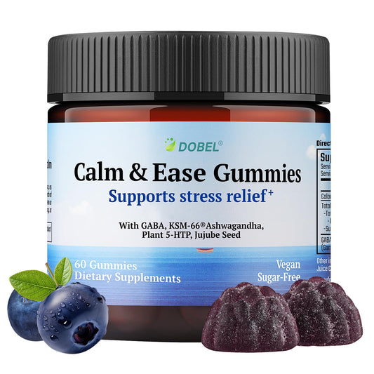 Dobel GABA Gummies bottle with blueberry flavor