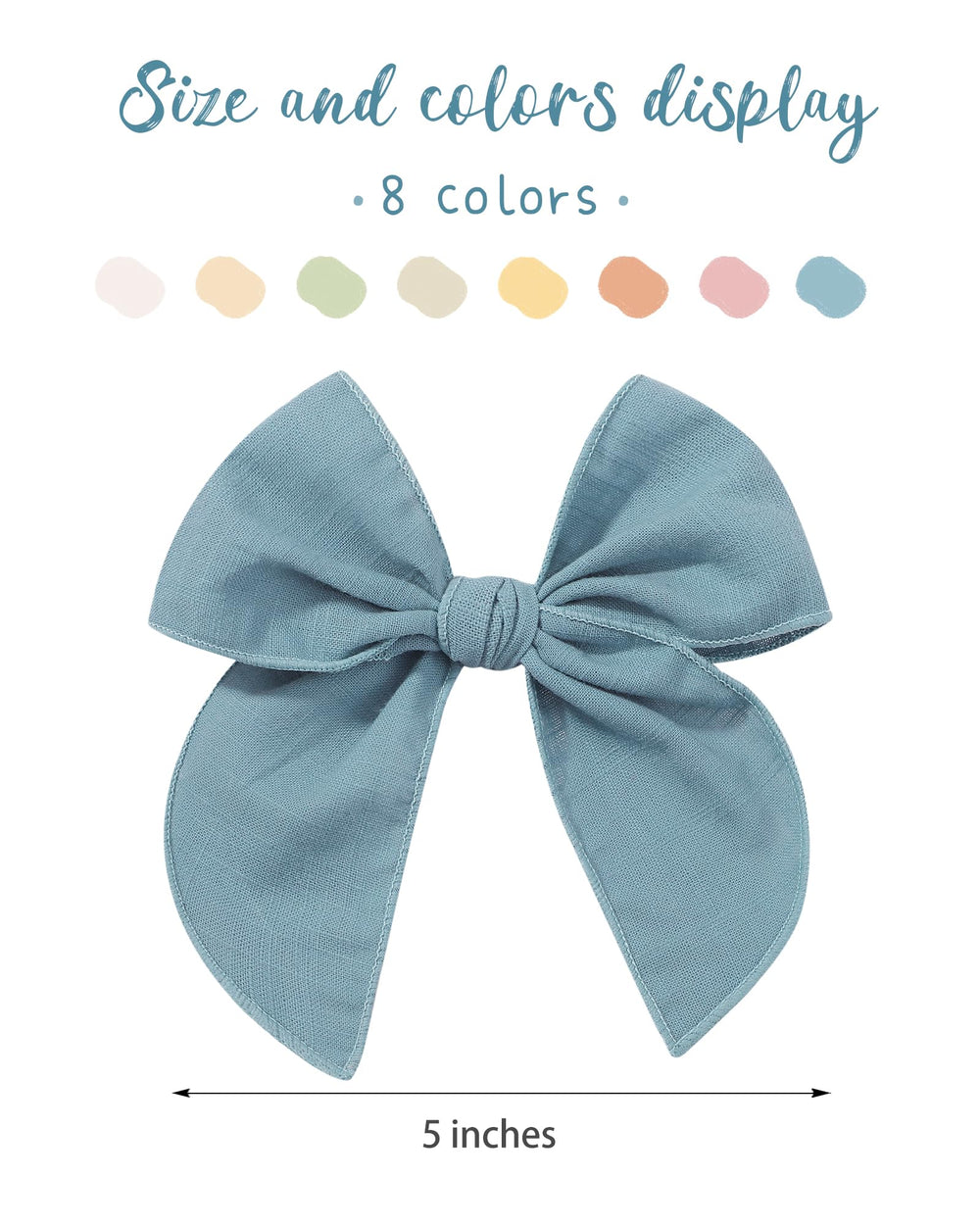 doboi 4.5inch bow with non-slip clip for secure hairstyles.