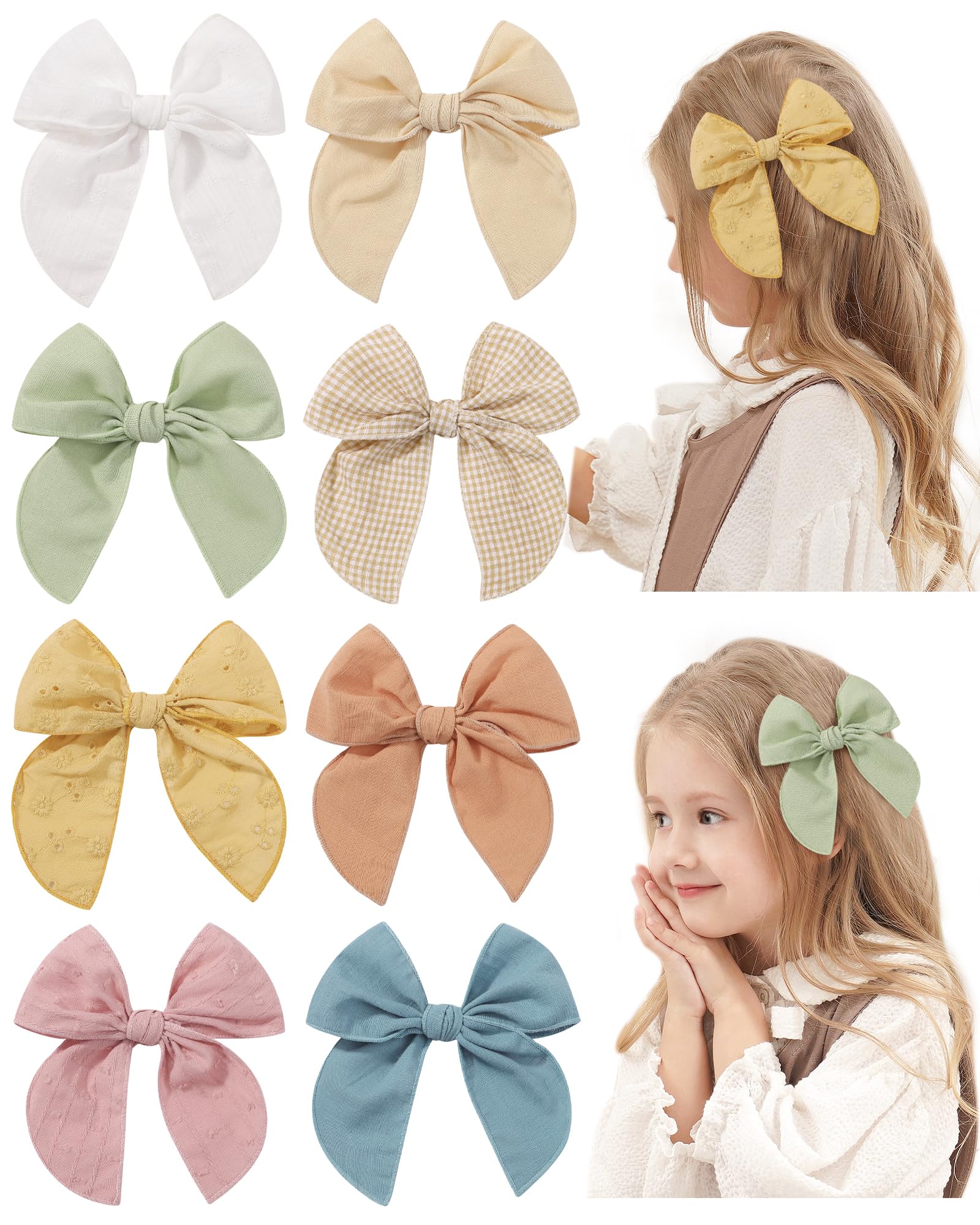 doboi baby bow in soft cotton-linen fabric with gentle grip for comfortable wear.