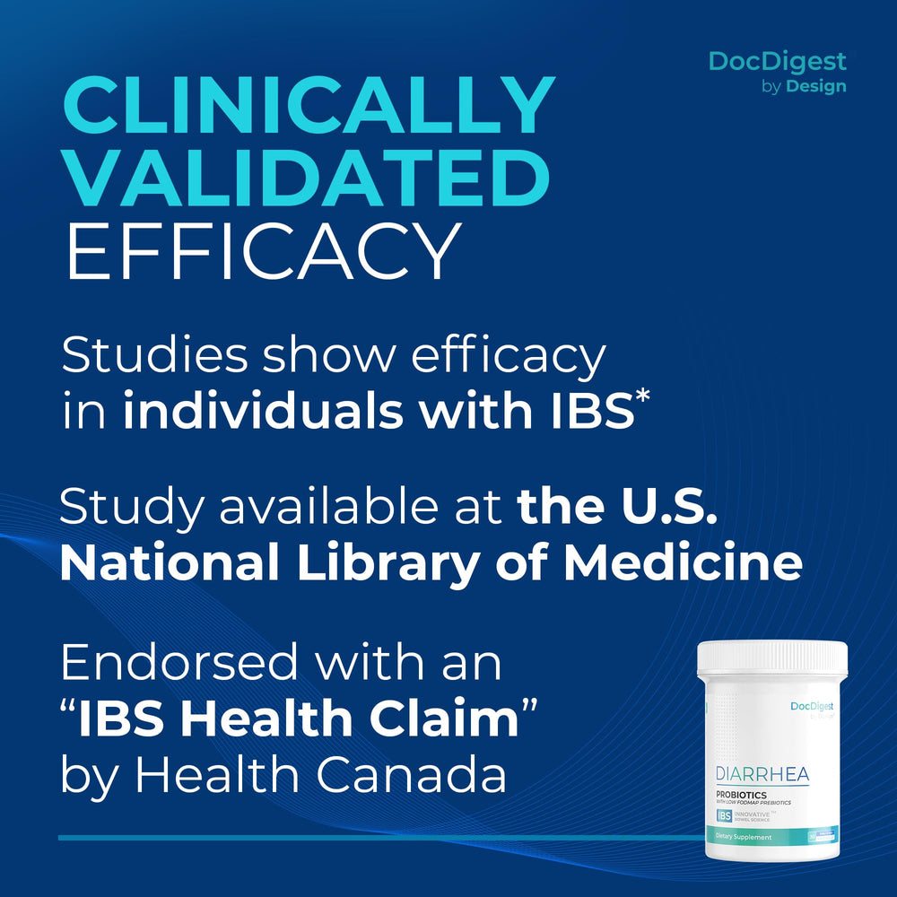 DocDigest by Design bottle pouring tablets illustrates easy daily intake.