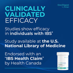 DocDigest by Design bottle pouring tablets illustrates easy daily intake.