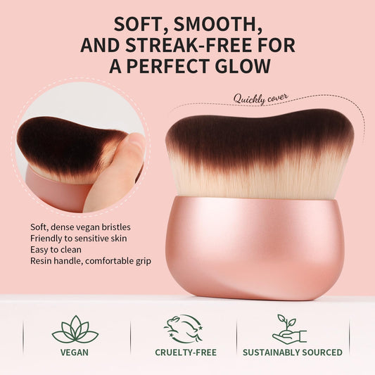 Docolor Body Makeup Brush with dense bristles delivers even coverage.